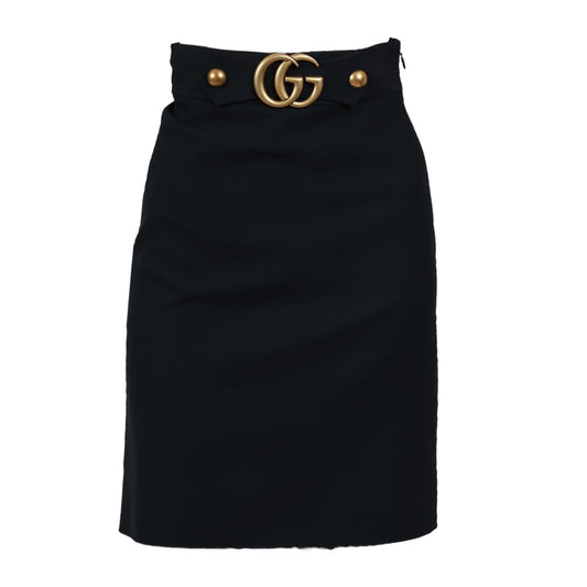 Gucci A-Line Skirt w GG Hardware