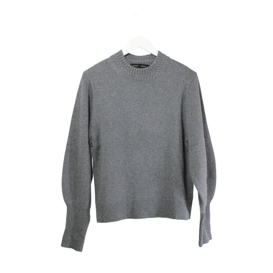 Proenza Schouler Grey Cashmere & Wool Knit Balloon Sleeve Sweater