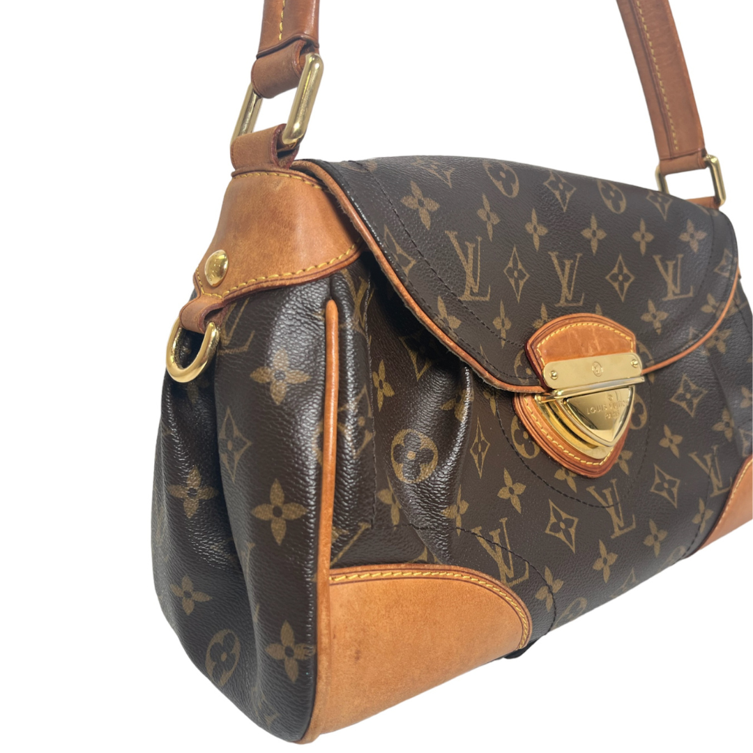 Louis Vuitton Beverly Shoulder Bag MM Brown Canvas