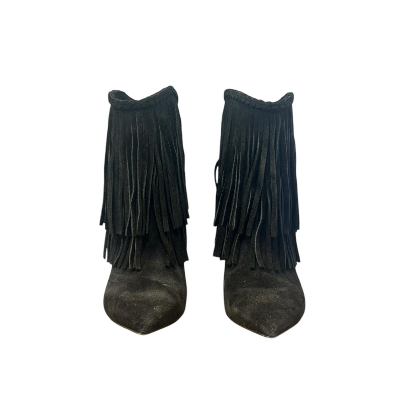 Saint Laurent Charloette 55 Fringe Boots - Size 37