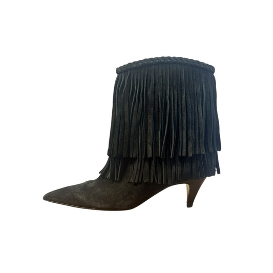 Saint Laurent Charloette 55 Fringe Boots - Size 37