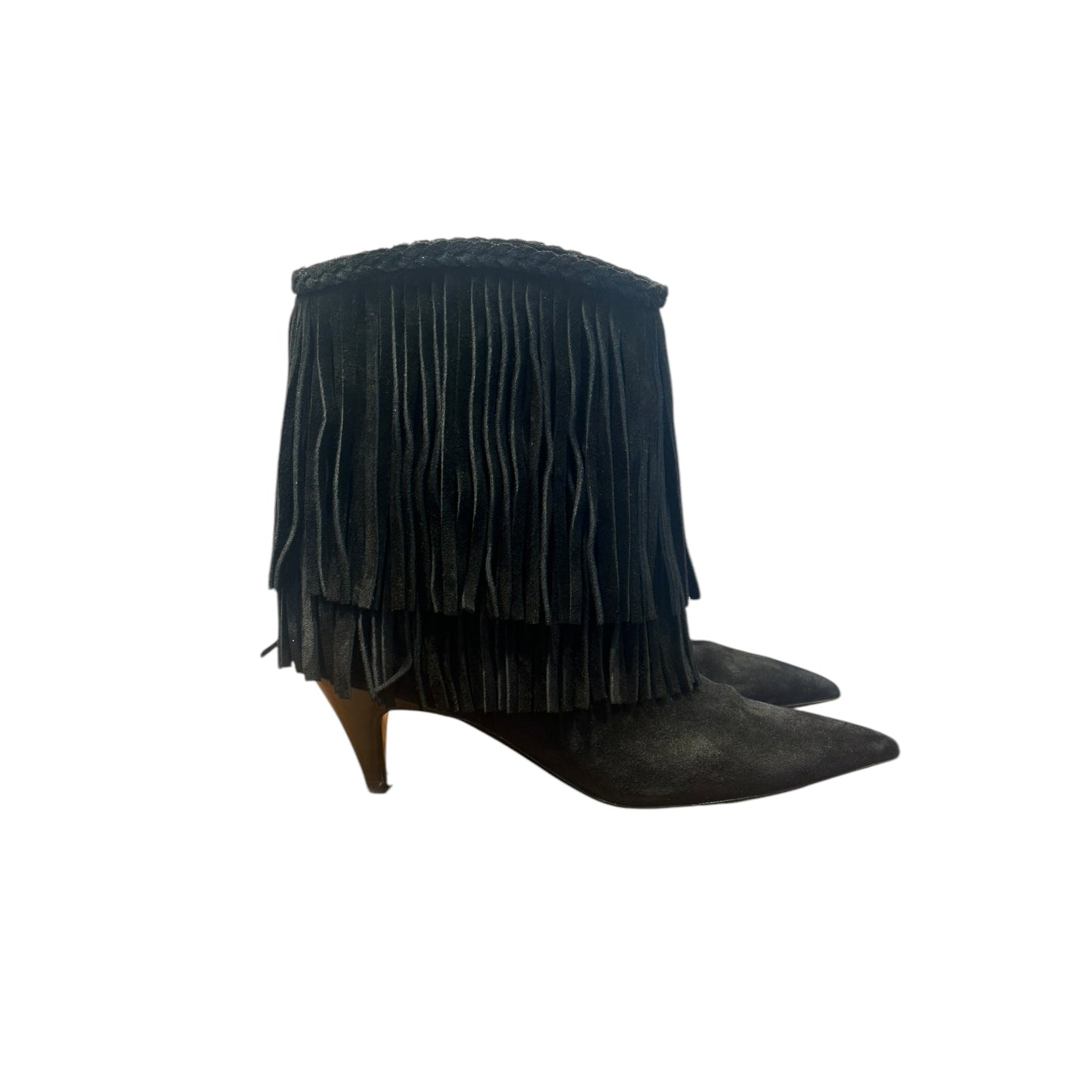 Saint Laurent Charloette 55 Fringe Boots - Size 37