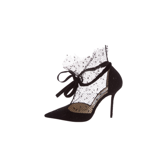 Jimmy Choo Fira 100 Velvet Pump (Size 39.5)