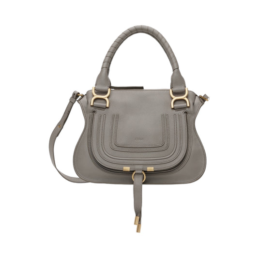 Chloé Taupe Medium Marcie Double Carry Bag