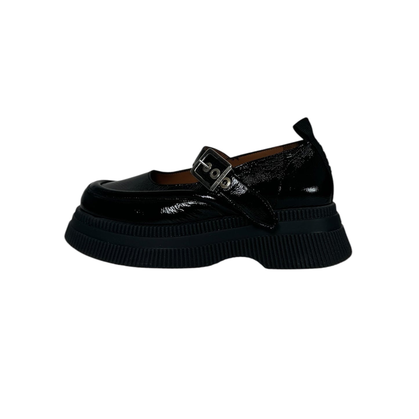 Ganni Black Patent Mary Jane Creepers (Size 40)