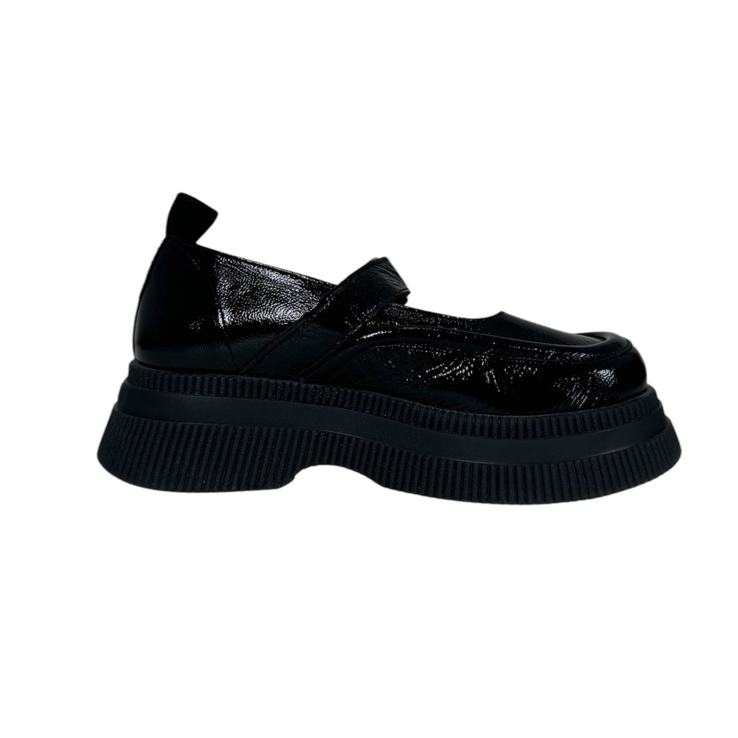 Ganni Black Patent Mary Jane Creepers (Size 40)