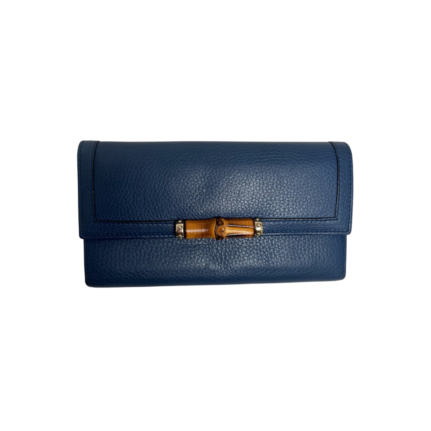 Gucci Bamboo Accent Leather Continental Wallet