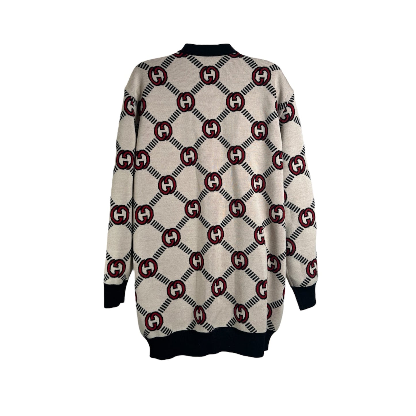 Gucci Interlocking GG Logo Reversible Printed Cardigan