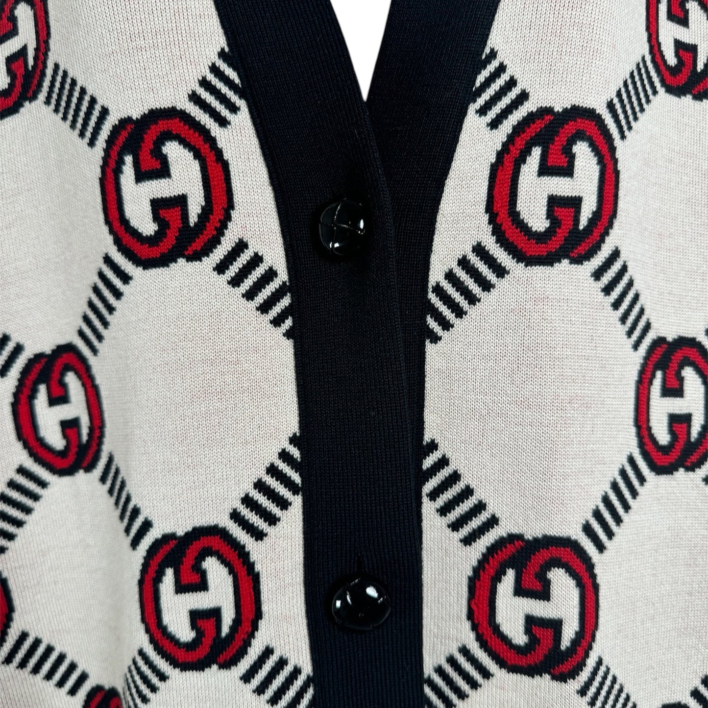 Gucci Interlocking GG Logo Reversible Printed Cardigan