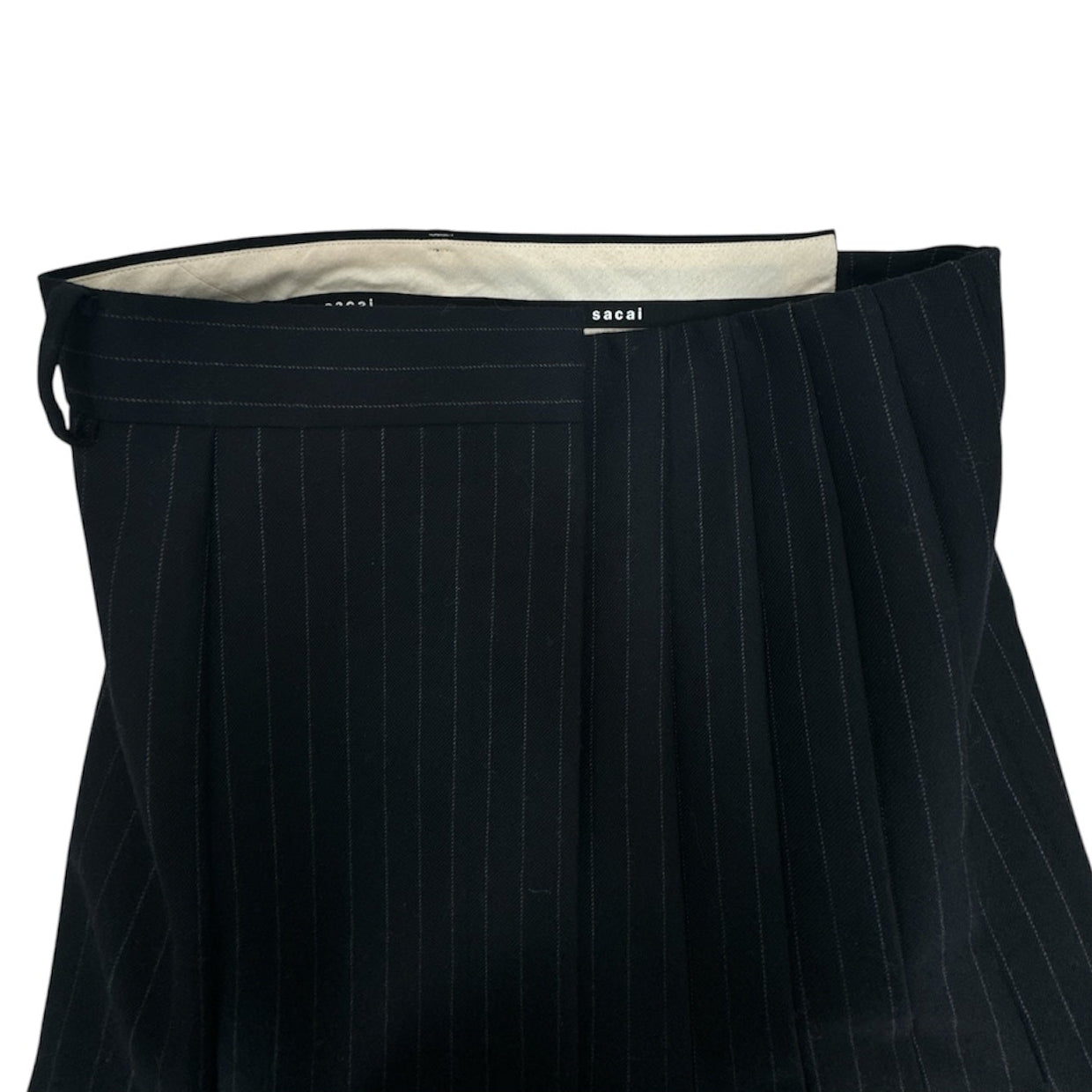 Sacai Chalk Stripe Pleated Skirt