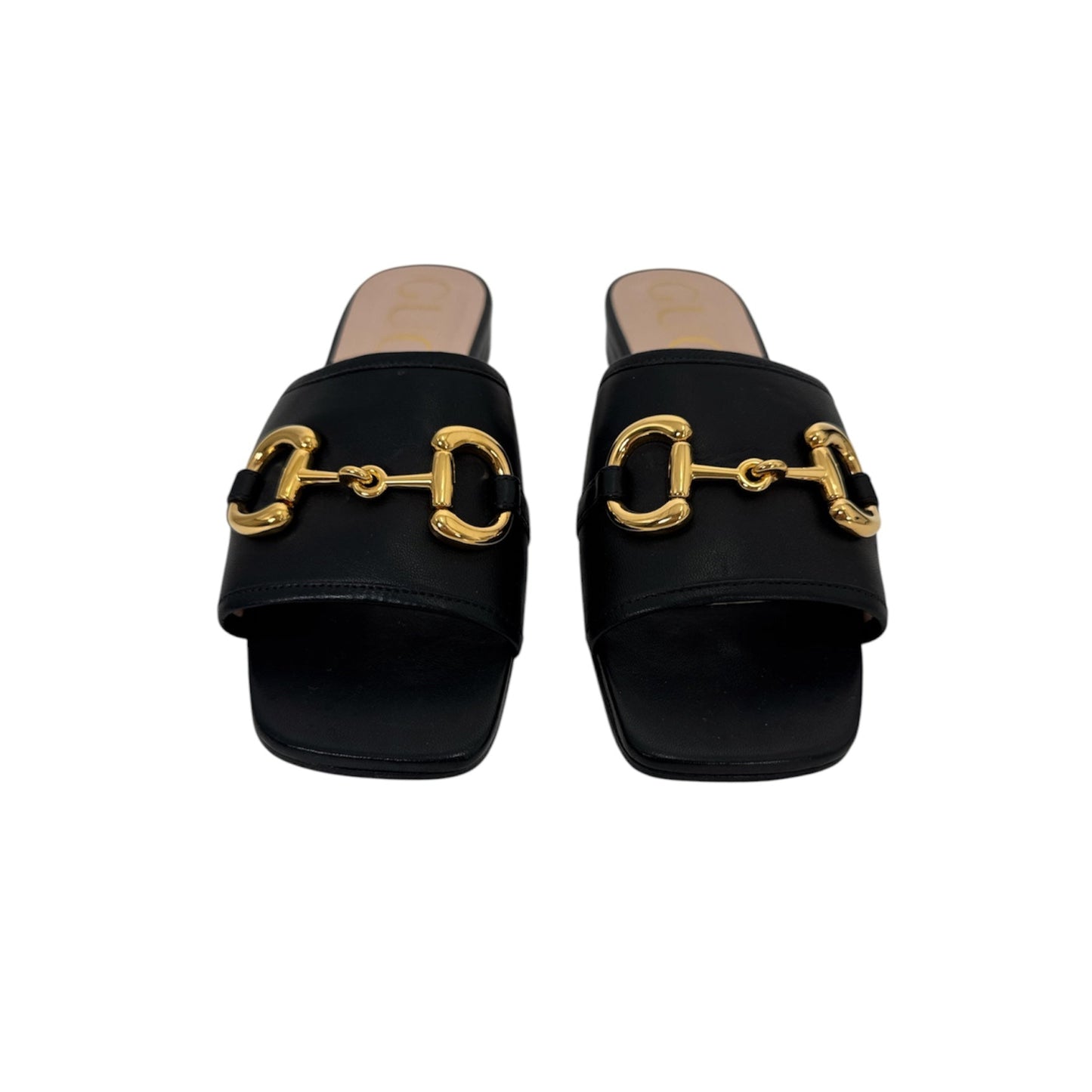 Gucci Leather 1955 Horsebit Slides (Size 37)