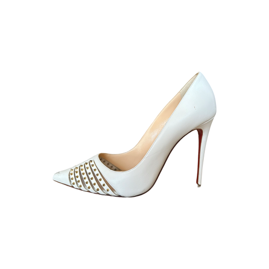 Christian Louboutin Kid Bareta 100mm Pumps - Size 40.5