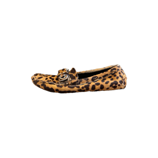 Prada Pony Hair Leopard Loafers (Size 38)