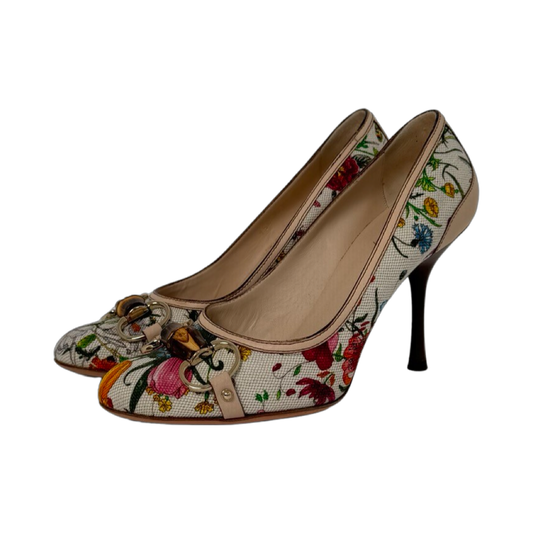 Gucci Floral Print Heels (Size 7.5)