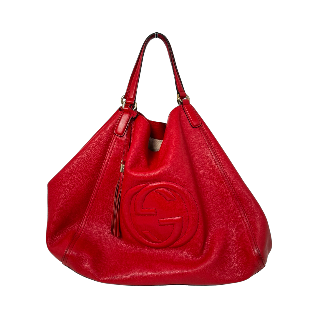 Gucci Pebbled Calfskin Large Soho Shoulder Bag