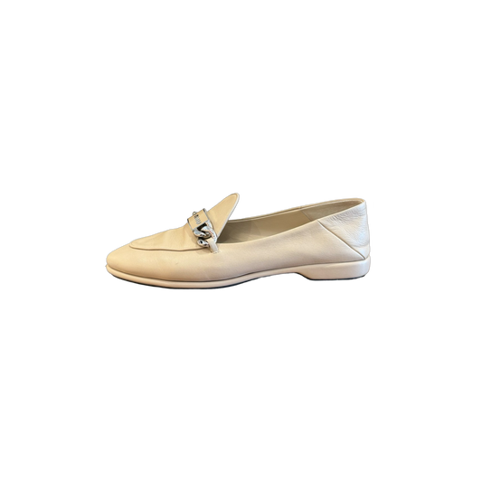 Miu Miu Mocassini Logo Loafers (Size 37.5)