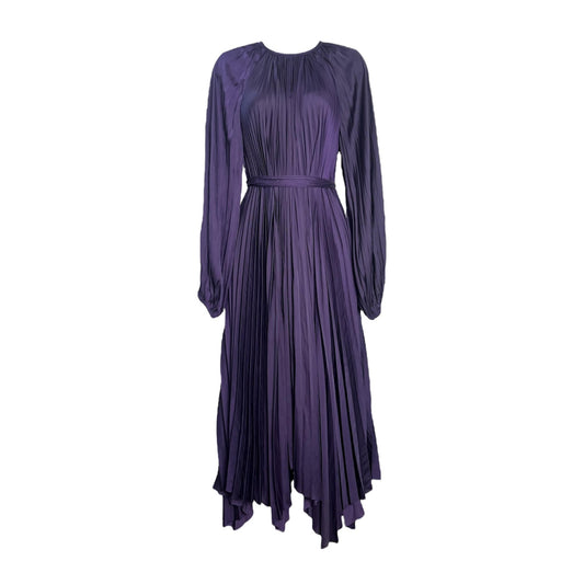 Ulla Johnson Zora Pleated Satin Maxi Dress