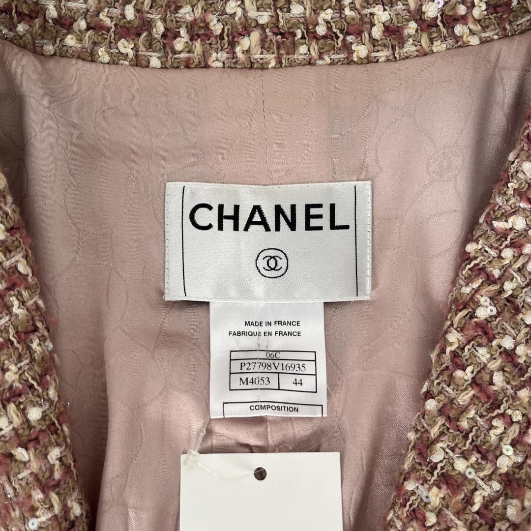 Chanel Cruise 2006 Metallic Boucle & Sequined Fringe Jacket