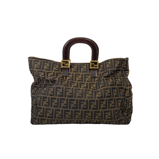 Fendi Zucca Handle Tote Bag