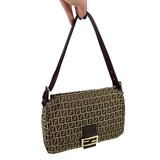 Fendi Zucchino Mamma Forever Shoulder Bag