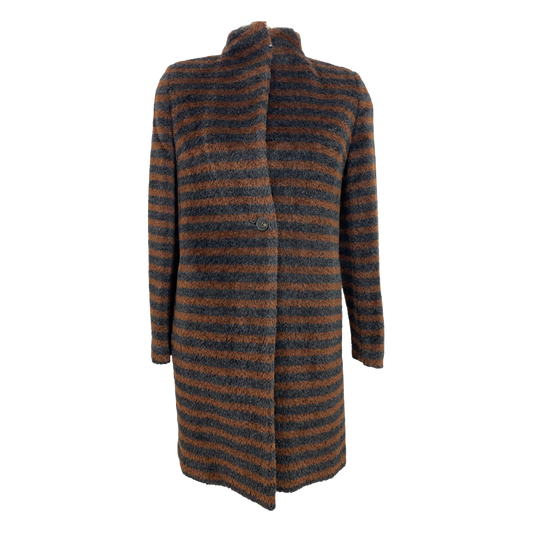 Max Mara Striped Wool Alpaca Coat