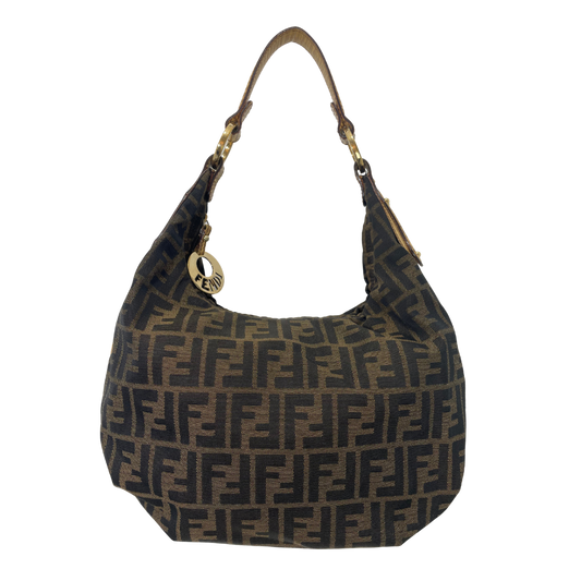 Fendi Zucca Hobo Shoulder Bag