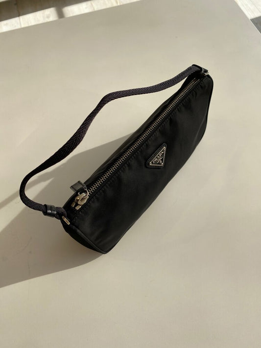 Prada Vela Nylon Mini Baguette Bag