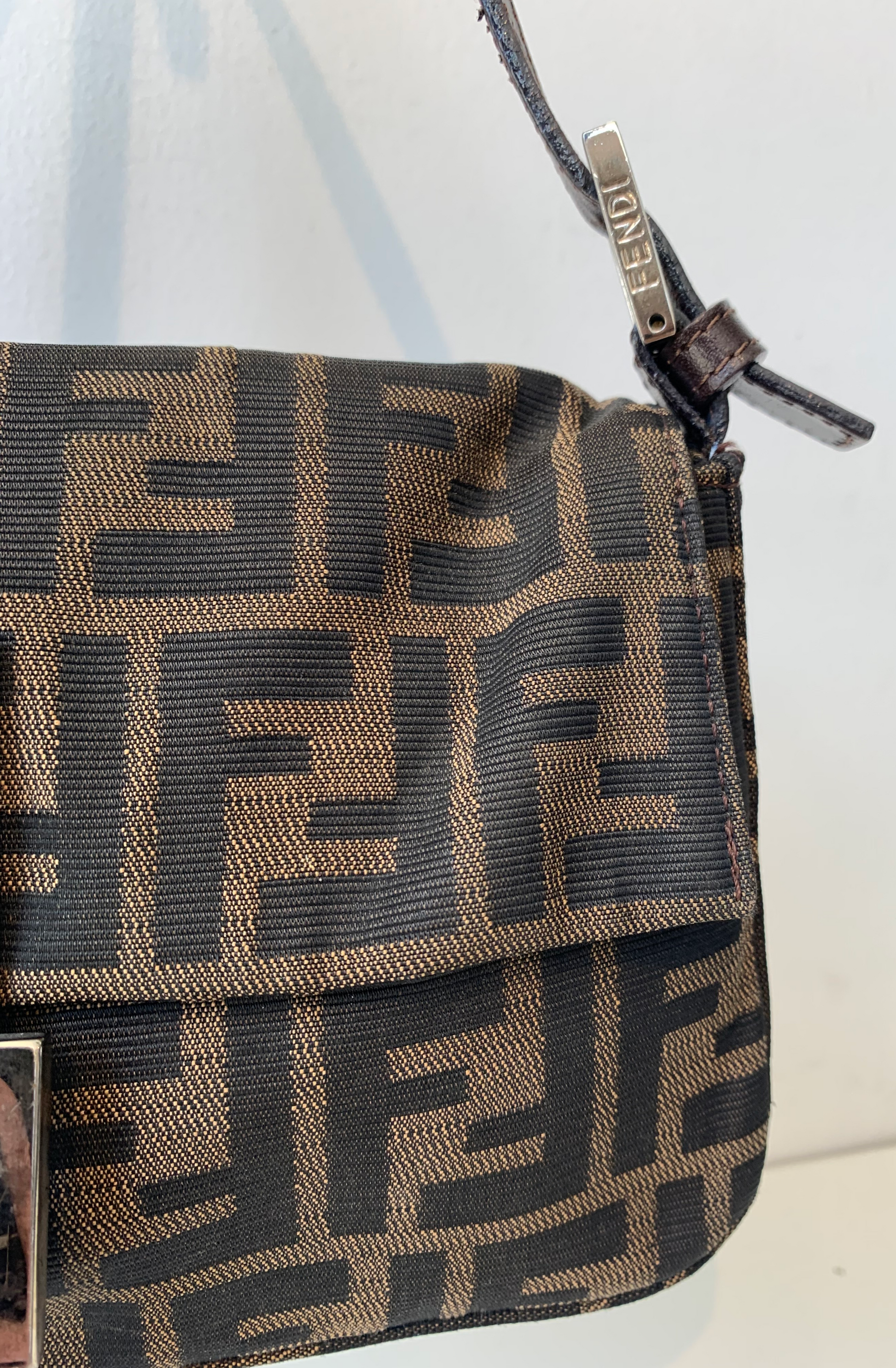 Fendi Mama Baguette Zucca Shoulder Bag – North Shore Exchange