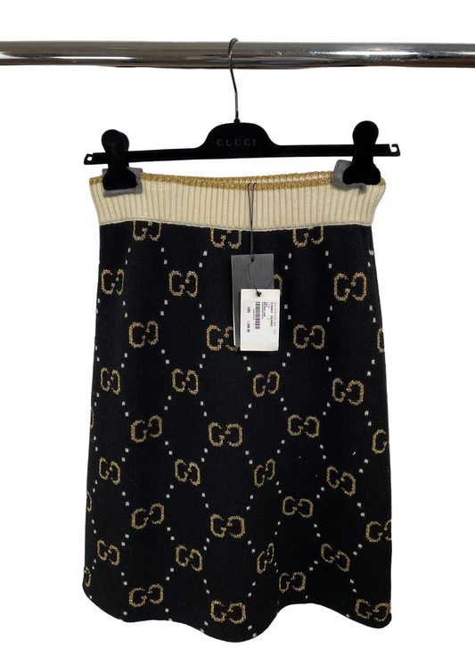 Gucci GG-Jacquard Wool-Blend Mini Skirt