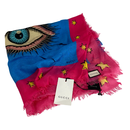 Gucci Blue Eye and Star Shawl