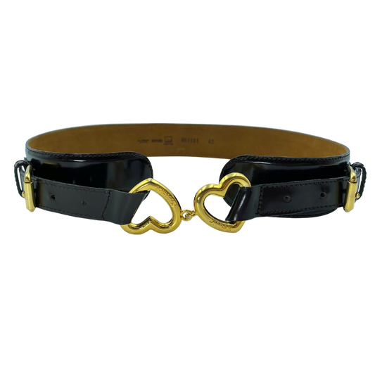 Moschino Double Heart Hook Belt