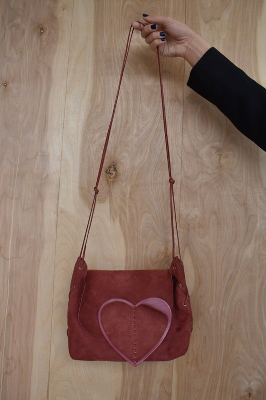 Gucci Vintage Suede Heart Bag