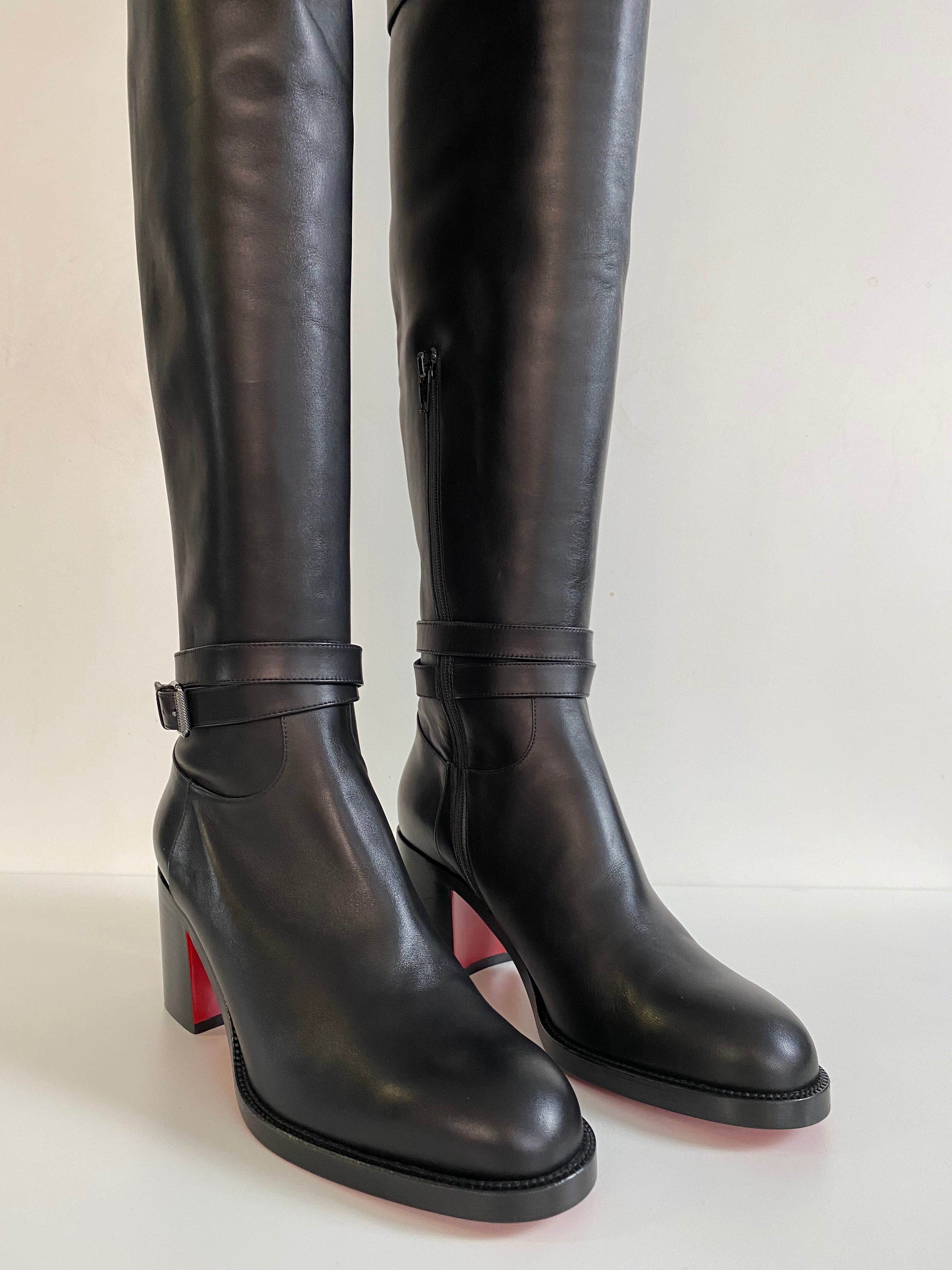 Louboutin knee high on sale boots