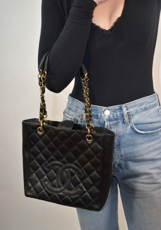 Chanel Caviar Petite Shopping Tote