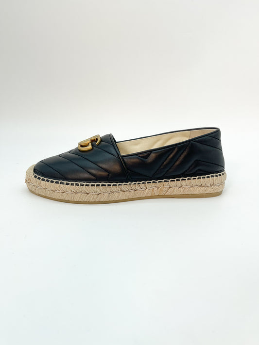 Gucci Leather espadrille with Double G