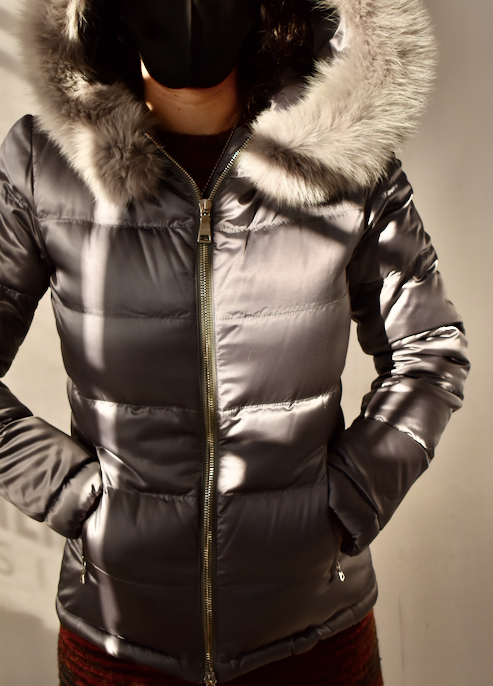 Prada Silver Ski Jacket (Size 42)