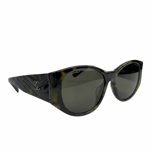 Chanel Camouflage Oval Sunglasses