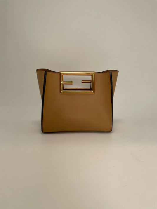 Fendi Way Small Beige leather bag